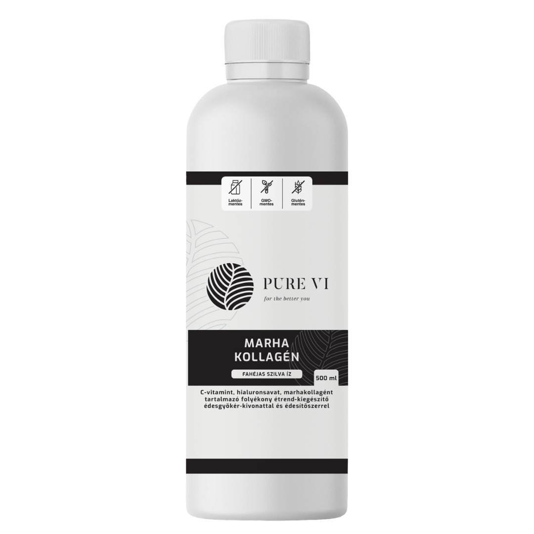 Puer Vi marhakollagén, hidrolizált kollagén, C-vitamin, hialuronsav, édesgyökér-kivonat