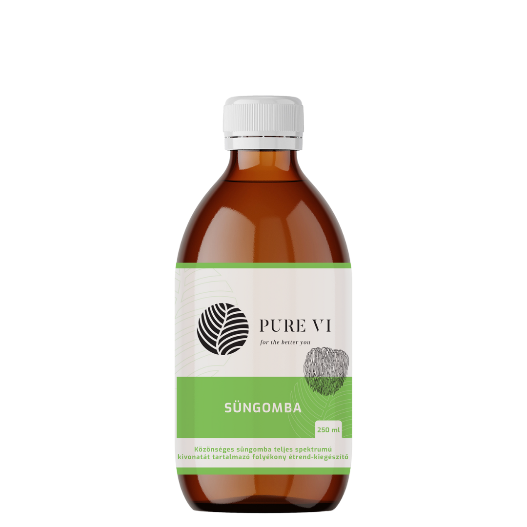 Pure Vi Süngomba 250 ml-folyékony étrend-kiegészítő, növényi kivonat, memória