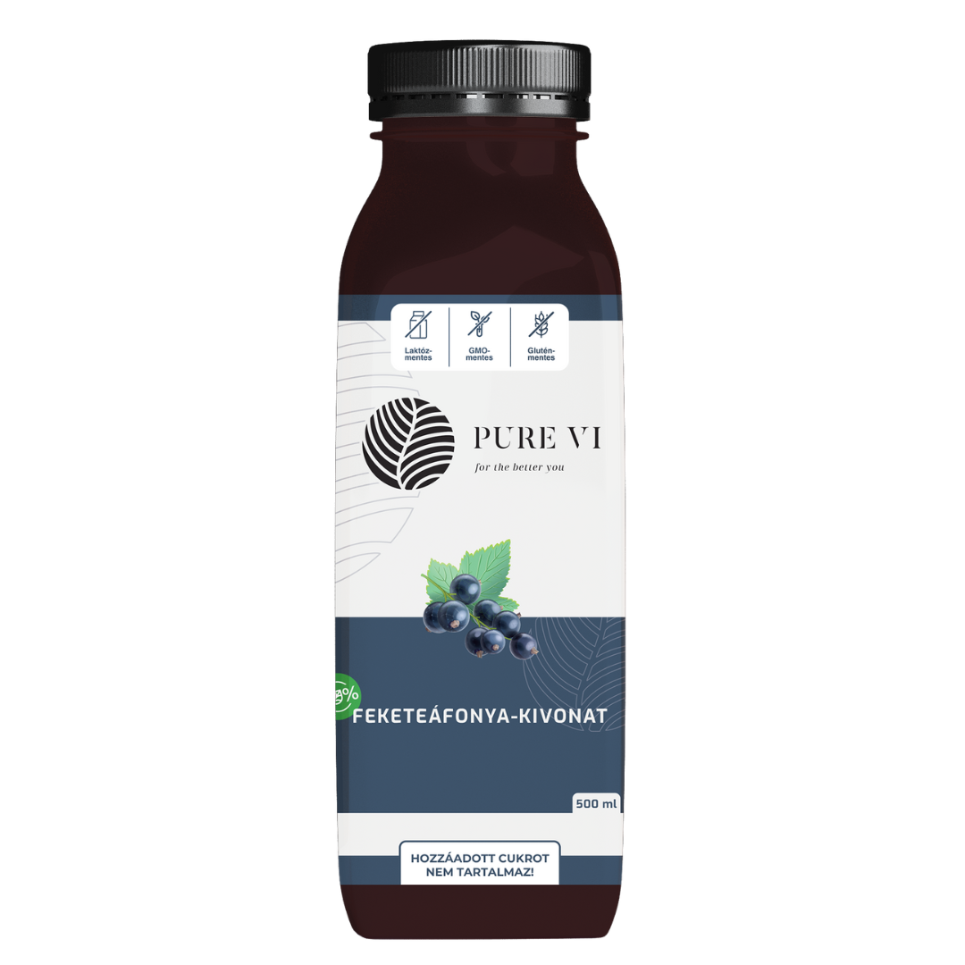 Pure Vi Feketáfonya Kivonat 500ml-természetes antioxidáns, szem