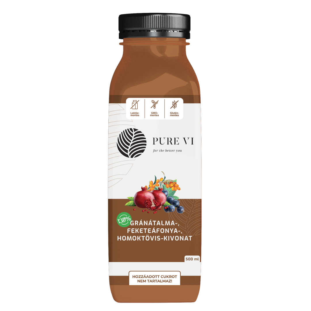Pure Vi gránátalma, feketáfonya, homoktövis kivonat-növényi kivonatok-természetes vitaminok