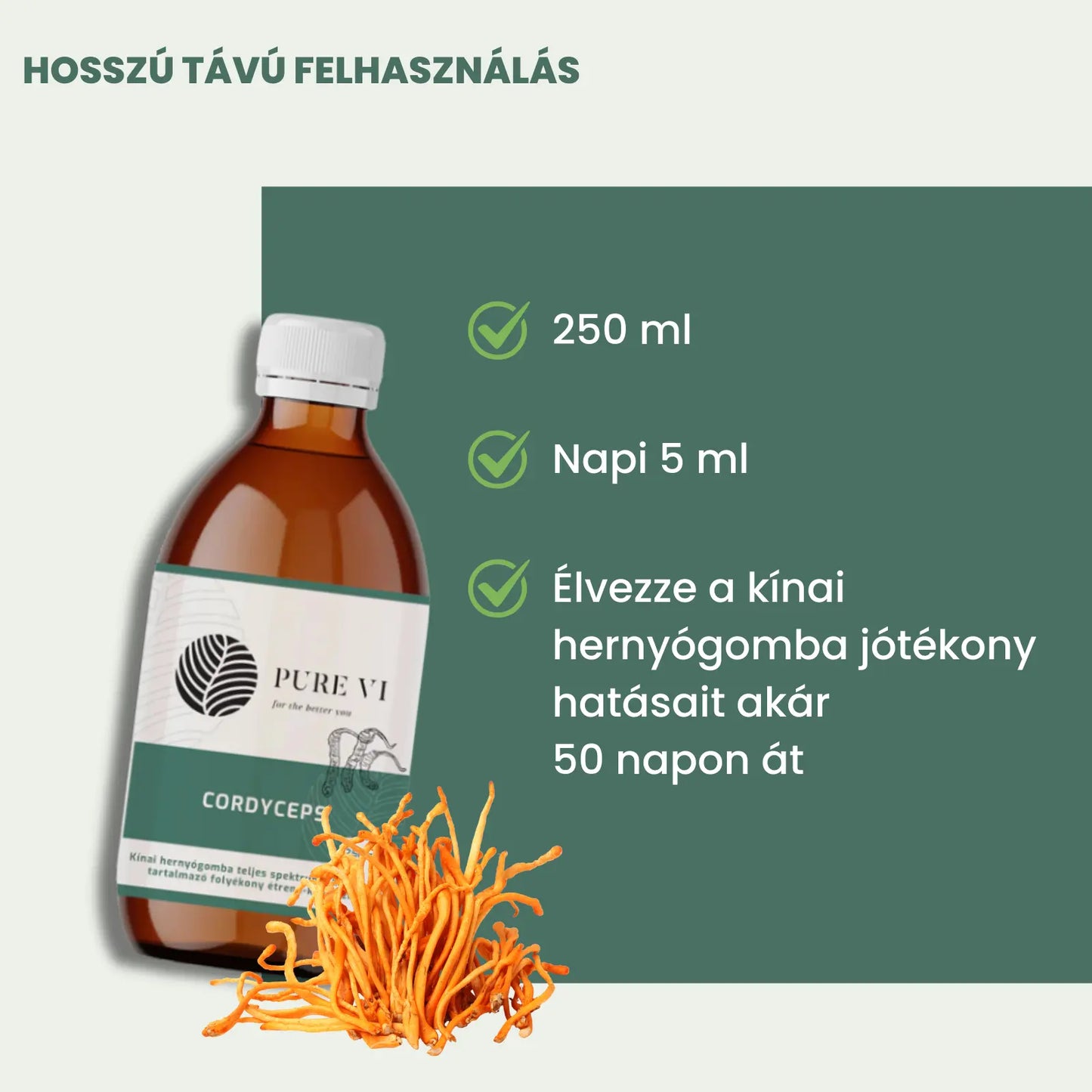 Pure Vi Cordyceps Kínai Hernyógomba Kivonat