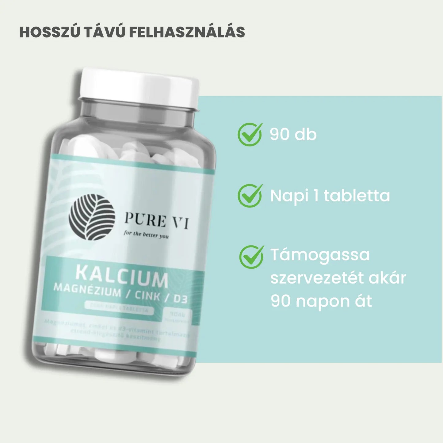 Pure Vi Kalcium, Magnézium, Cink, D3-vitamin