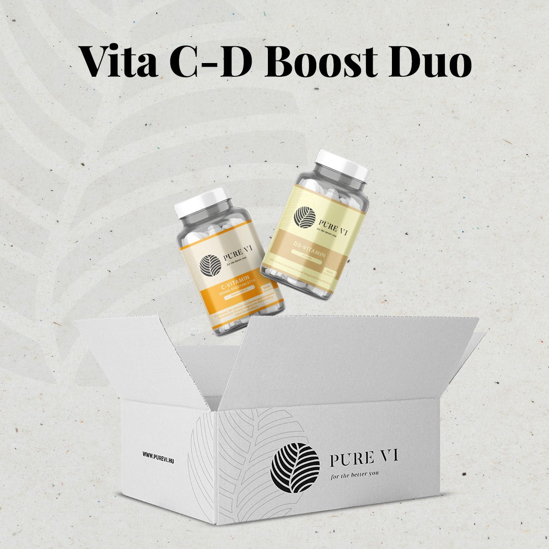 Pure Vi Vita C, D boost - vitamincsomag, immunerősítés, csontok, izmok