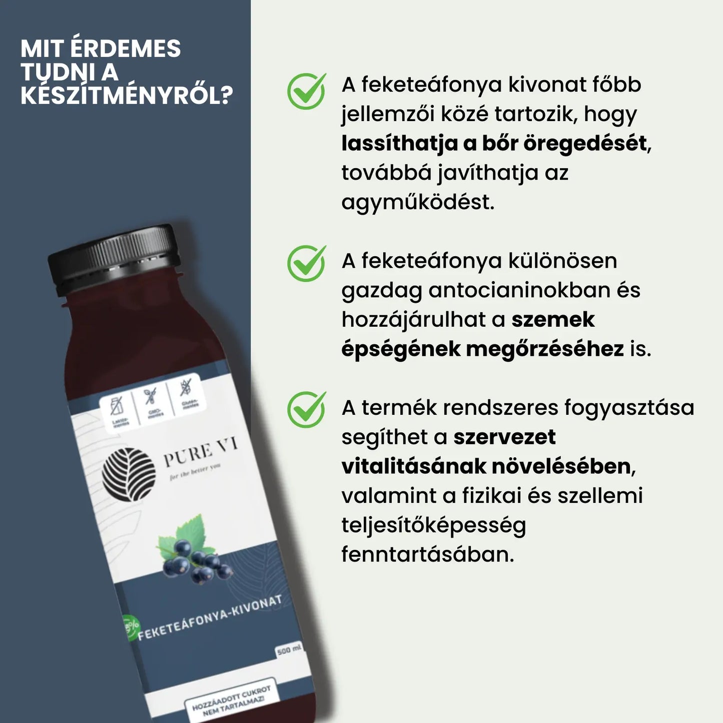 Pure Vi Feketeáfonya Kivonat