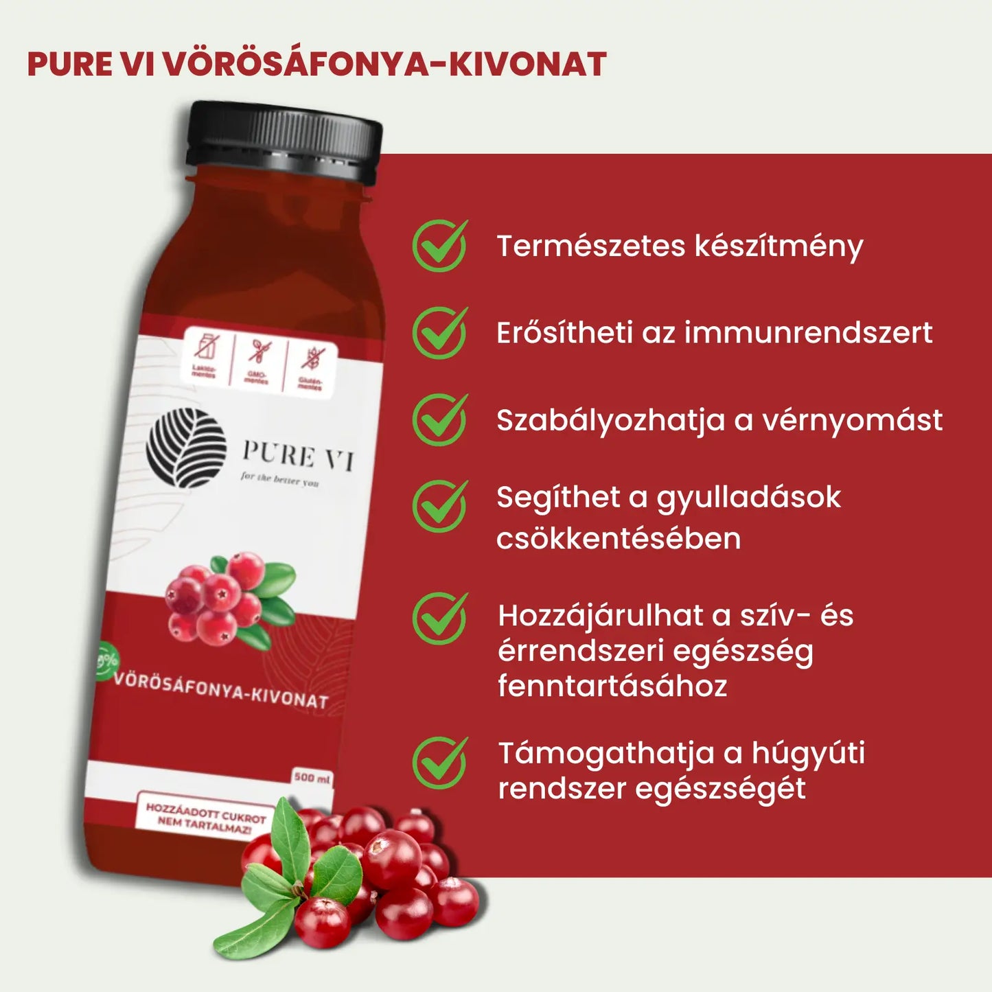 Pure Vi Vörösáfonya Kivonat