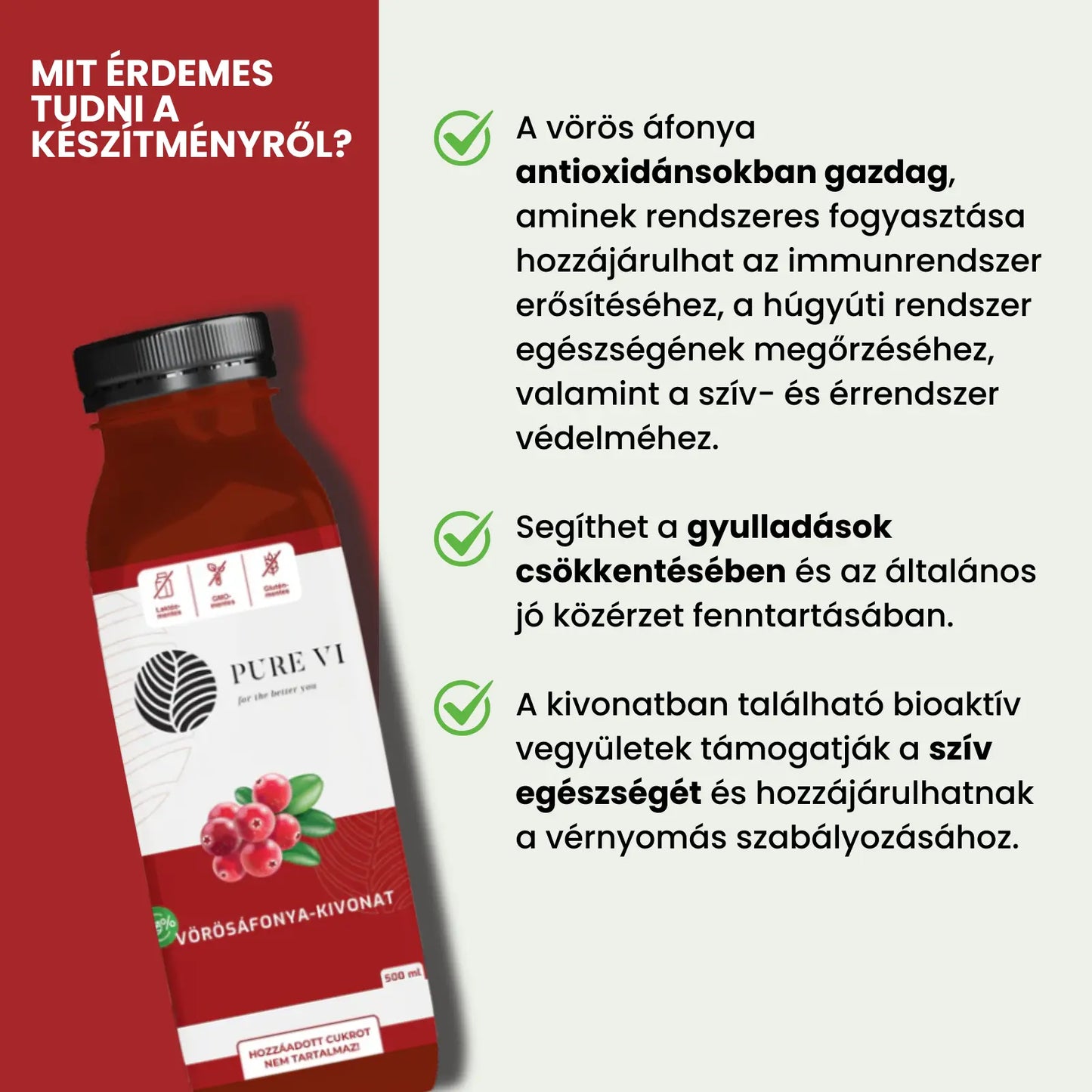 Pure Vi Vörösáfonya Kivonat