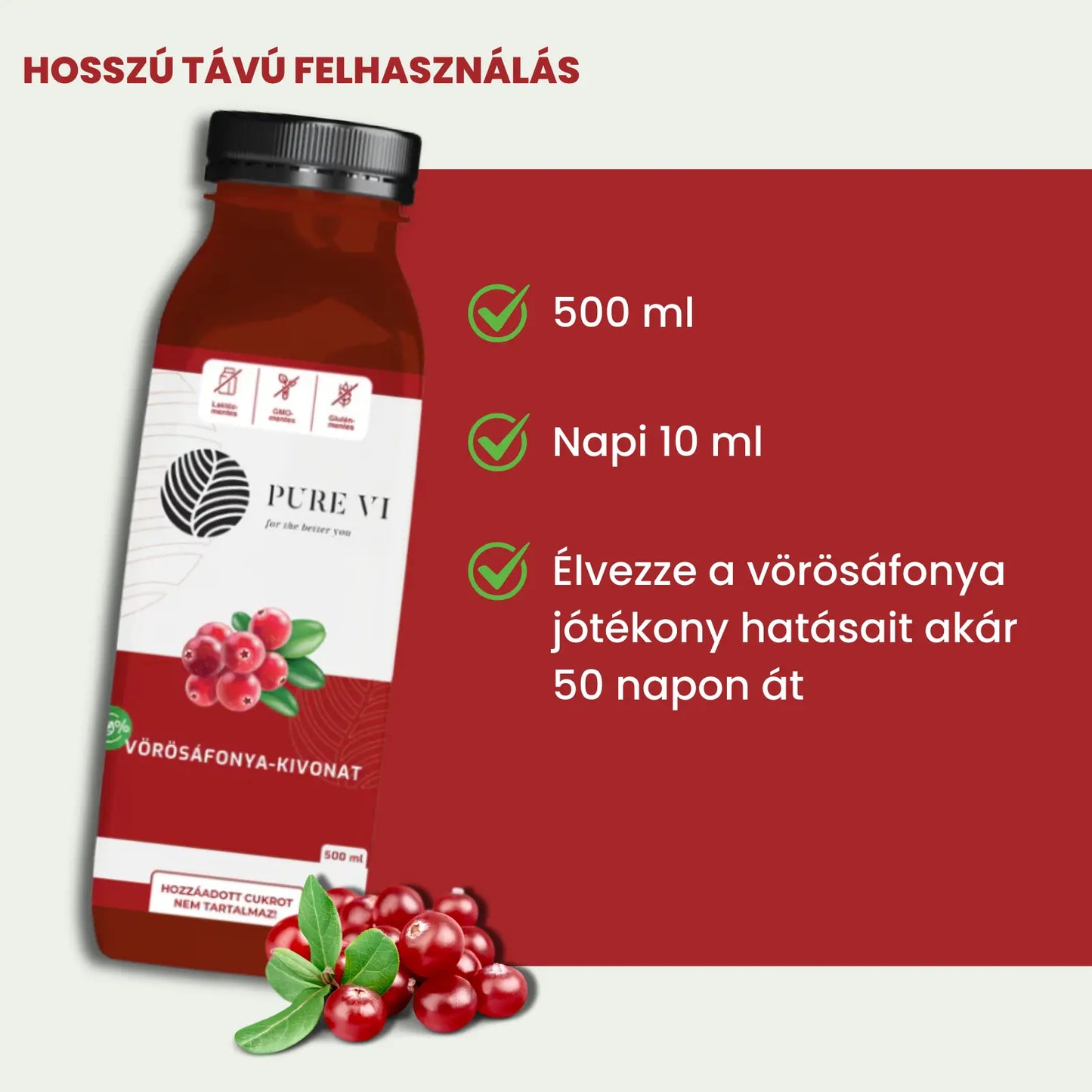 Pure Vi Vörösáfonya Kivonat