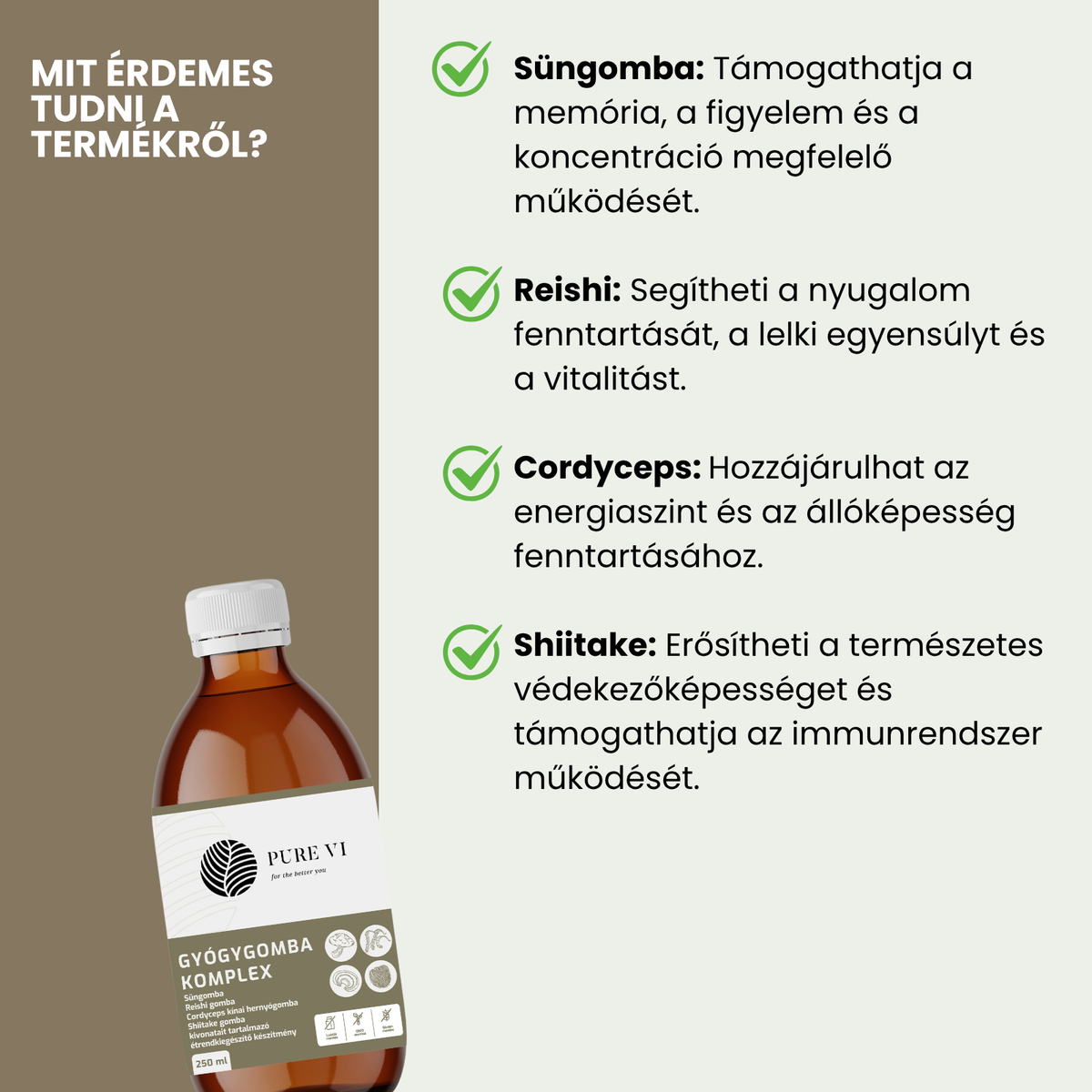 Pure Vi Gyógygomba Komplex