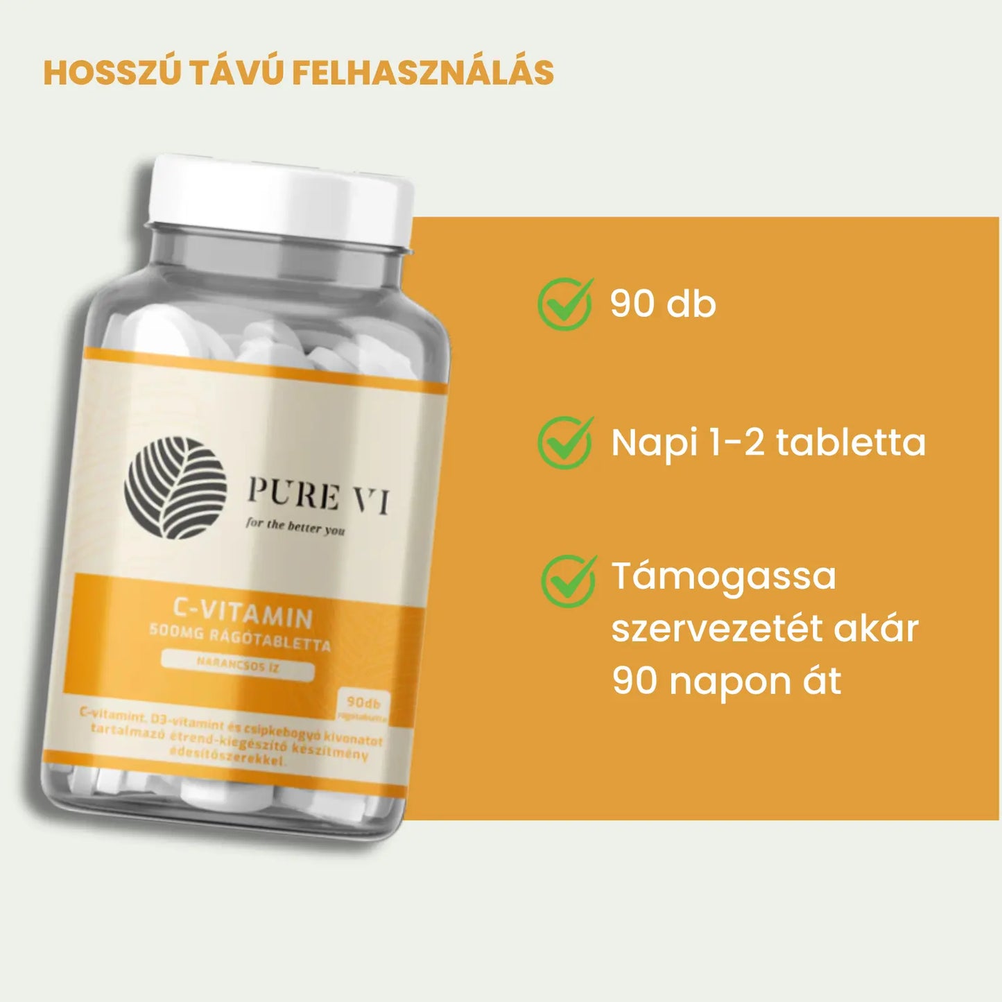 Pure Vi C-vitamin Rágótabletta