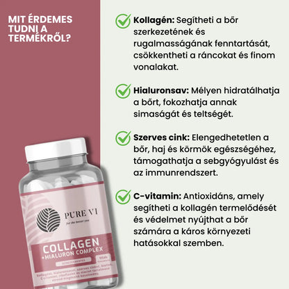 Pure Vi Collagen & Hialuron Komplex Filmtabletta