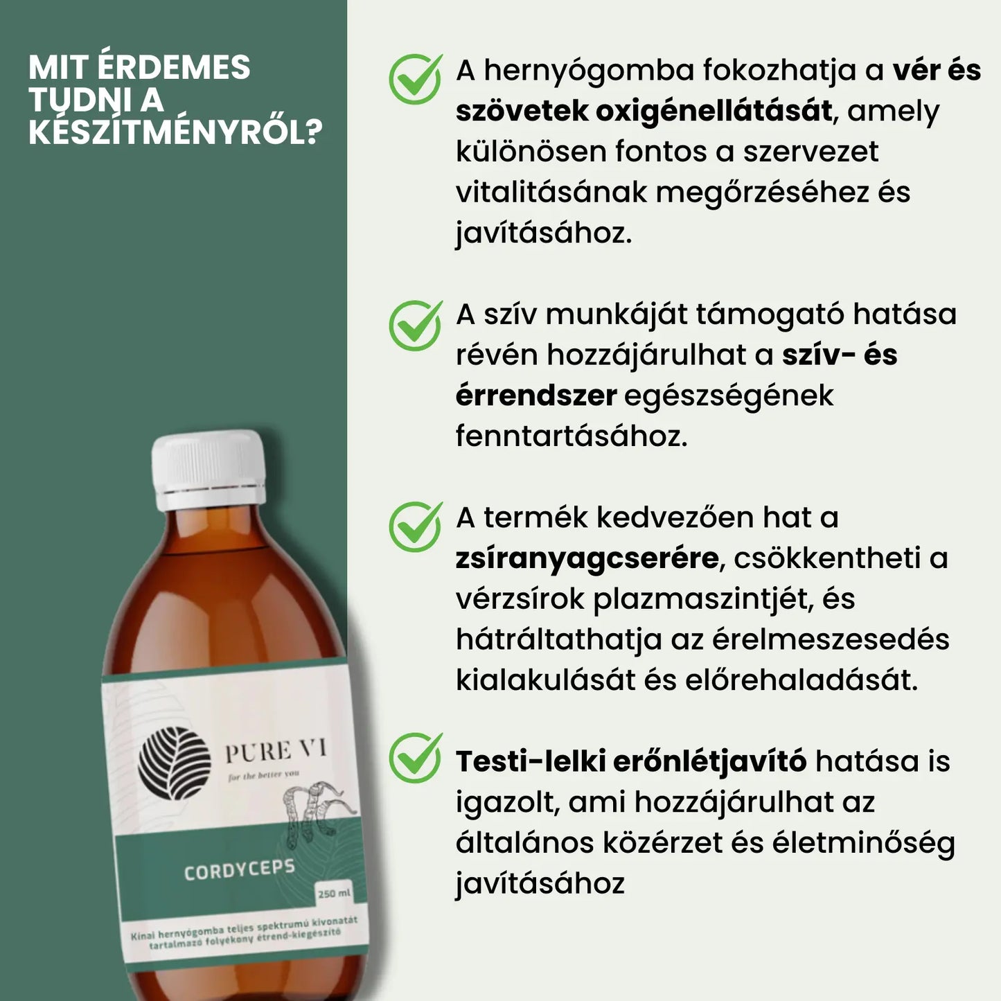 Pure Vi Cordyceps Kínai Hernyógomba Kivonat