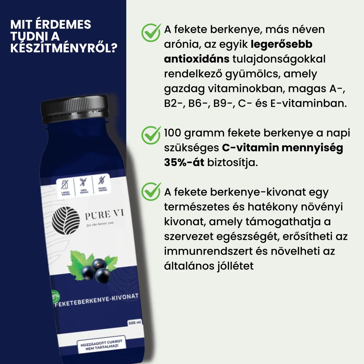 Pure Vi Fekete Berkenye Kivonat