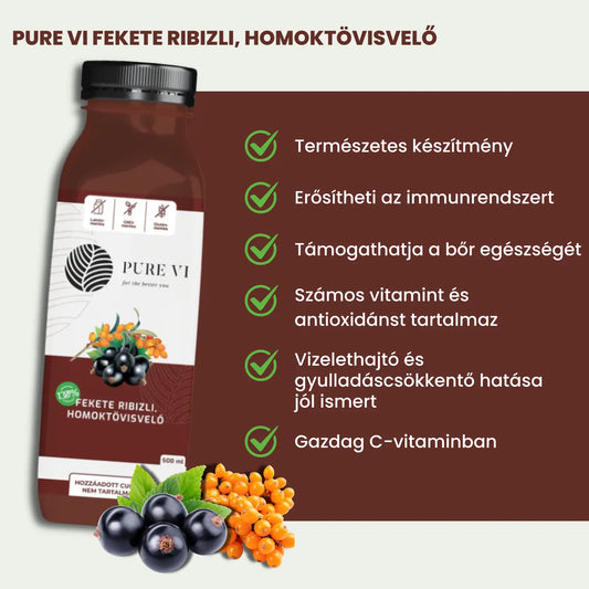 Pure Vi Fekete Ribizli, Homoktövisvelő