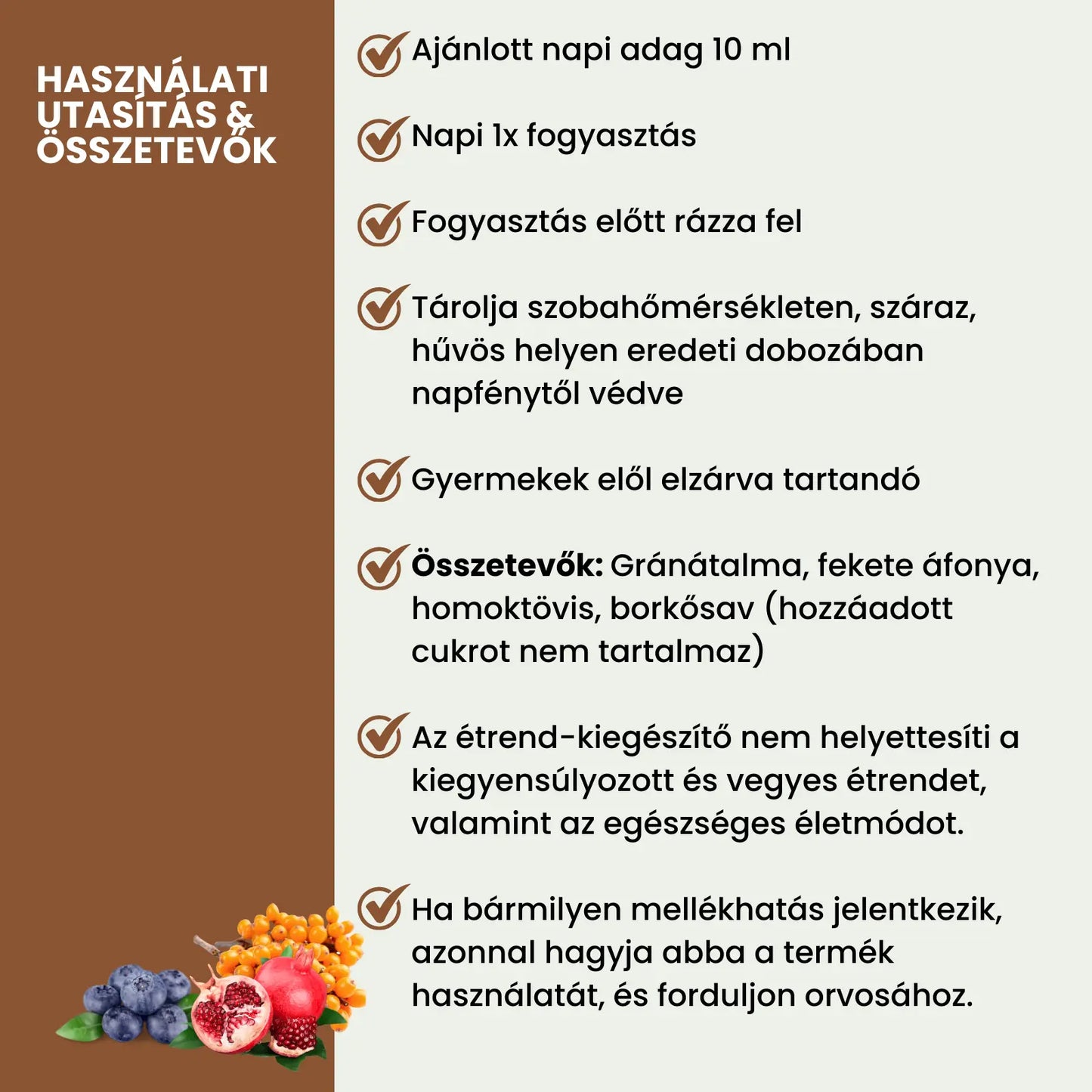 Pure Vi Gránátalma, Feketeáfonya, Homoktövis Kivonat