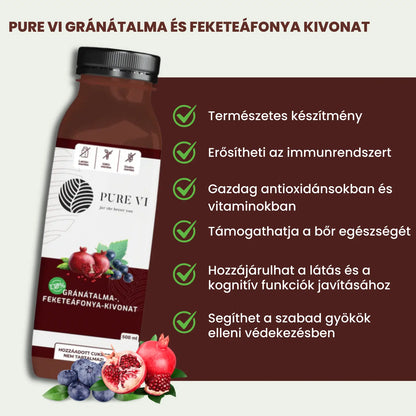 Pure Vi Gránátalma, Feketeáfonya Kivonat