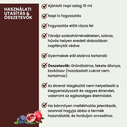 Pure Vi Gránátalma, Feketeáfonya Kivonat