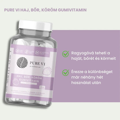 Pure Vi Haj, Bőr, Köröm Gumivitamin