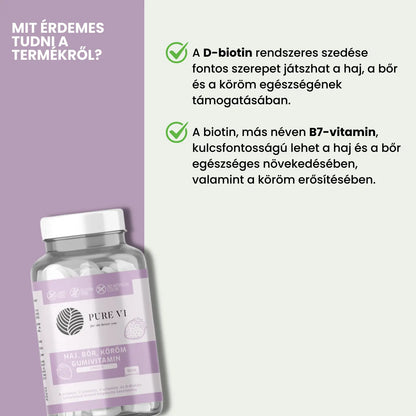 Pure Vi Haj, Bőr, Köröm Gumivitamin
