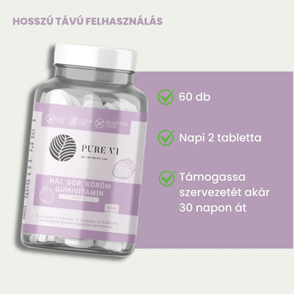 Pure Vi Haj, Bőr, Köröm Gumivitamin