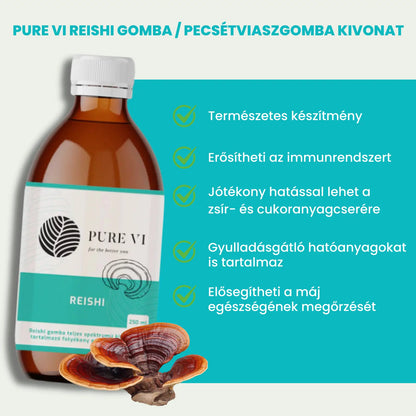 Pure Vi Reishi Gomba / Pecsétviaszgomba Kivonat (250ml)