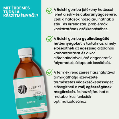 Pure Vi Reishi Gomba / Pecsétviaszgomba Kivonat (250ml)