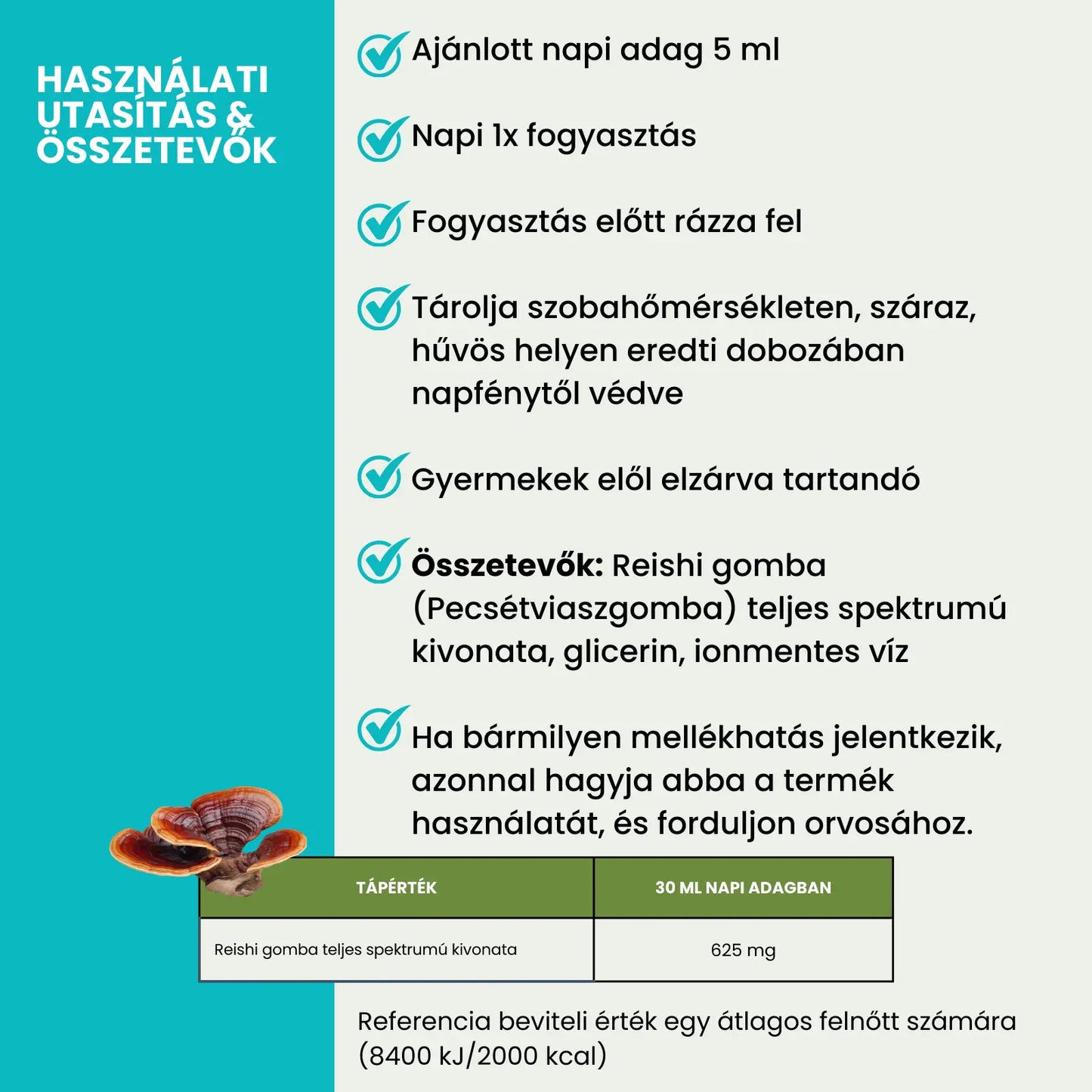 Pure Vi Reishi Gomba / Pecsétviaszgomba Kivonat (250ml)